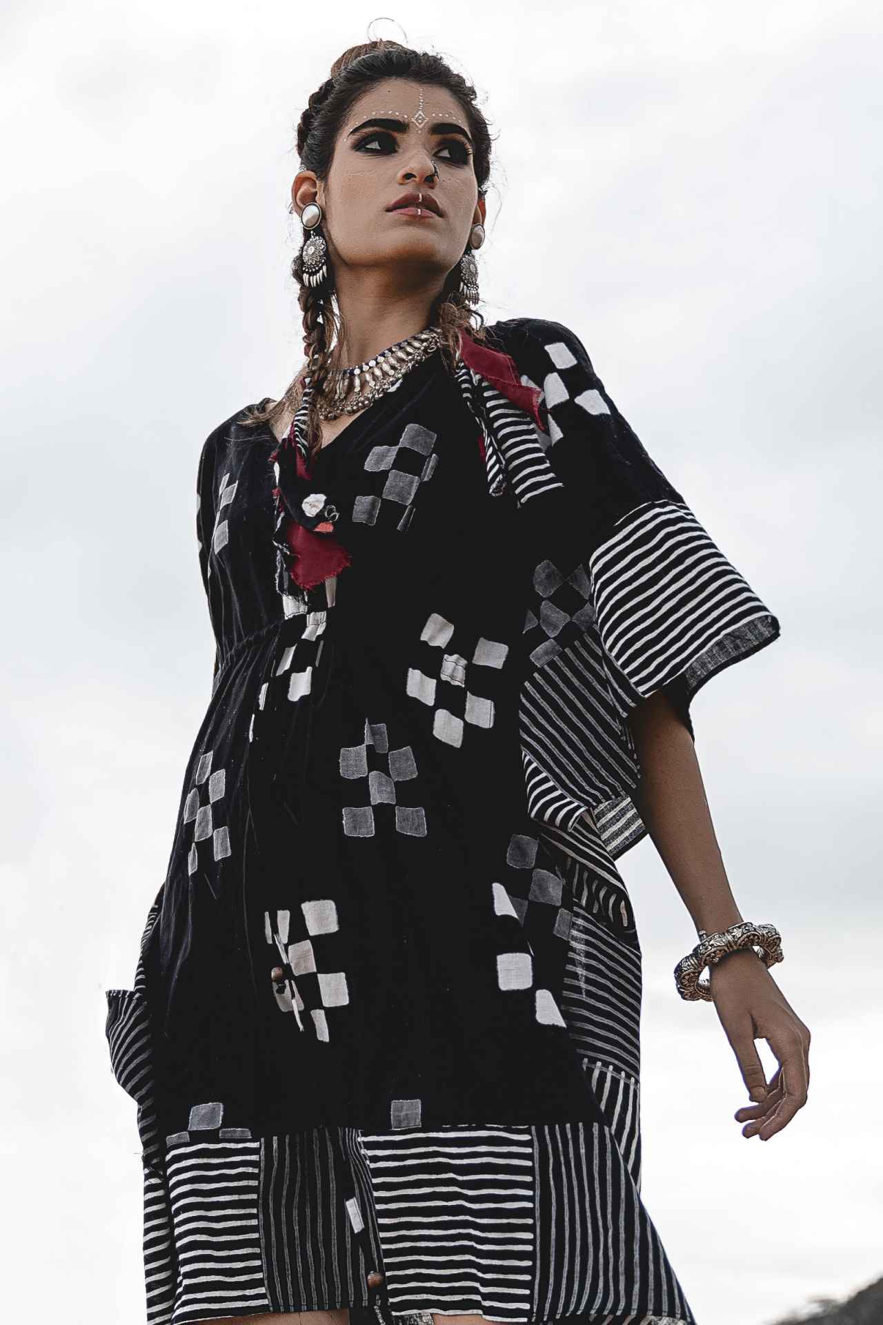 short kaftan dress designs Aanya Adjustable Short Kaftan 02-12 / Neutral Tones