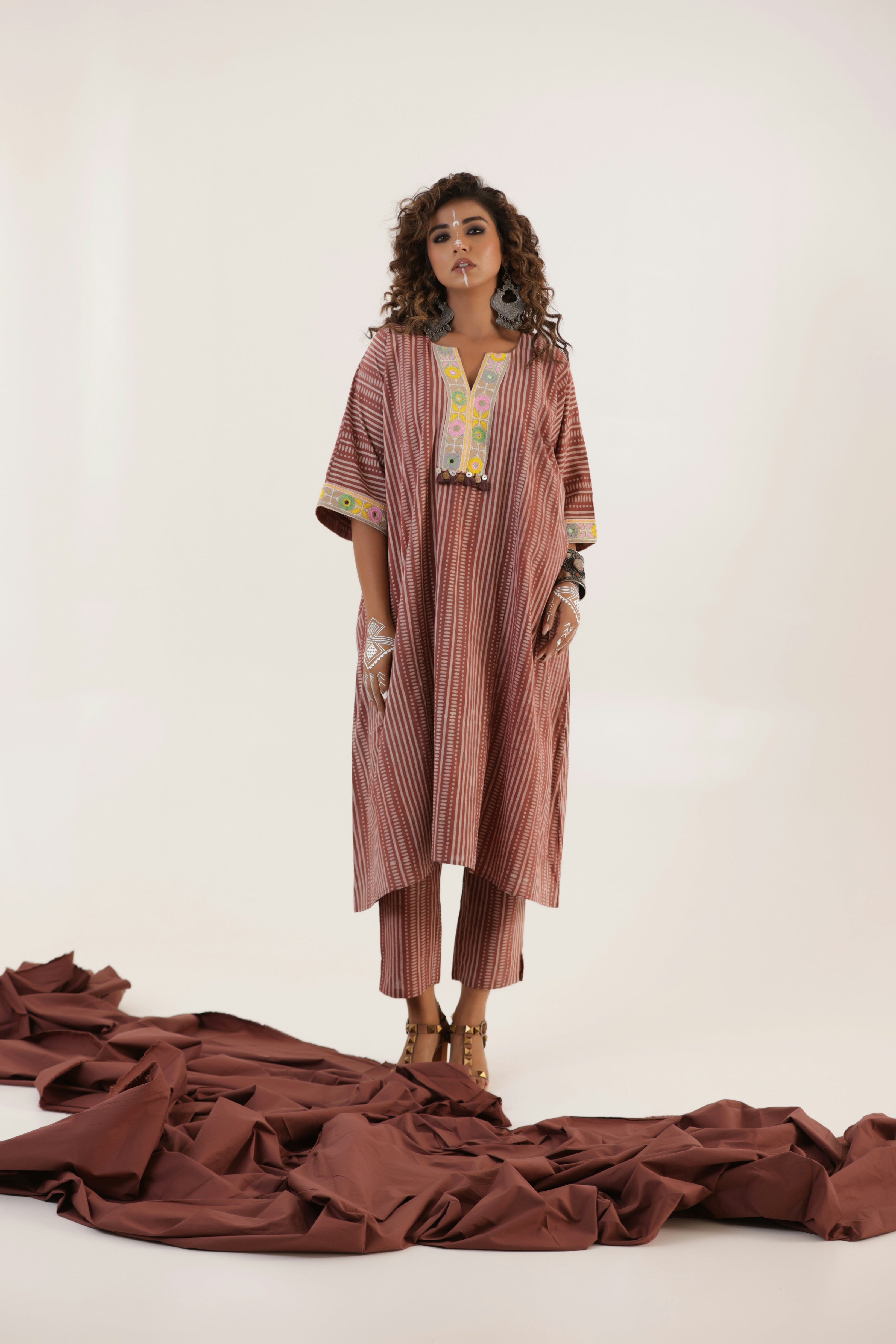 Aruni- Kaftan Kurta and Pants Set of two