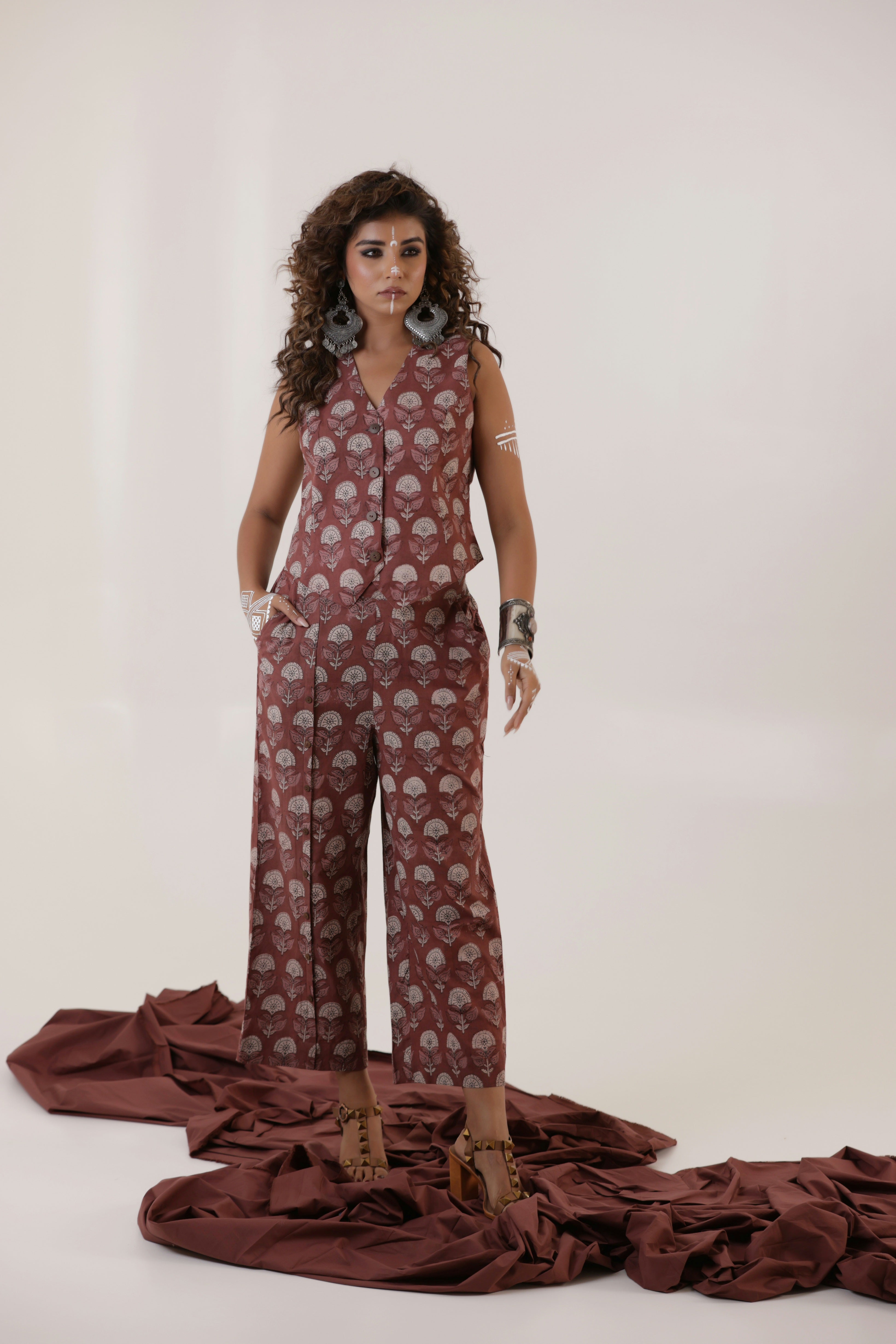 Sindhura - Reversible Waistcoat and Pants Co-ord Set of two