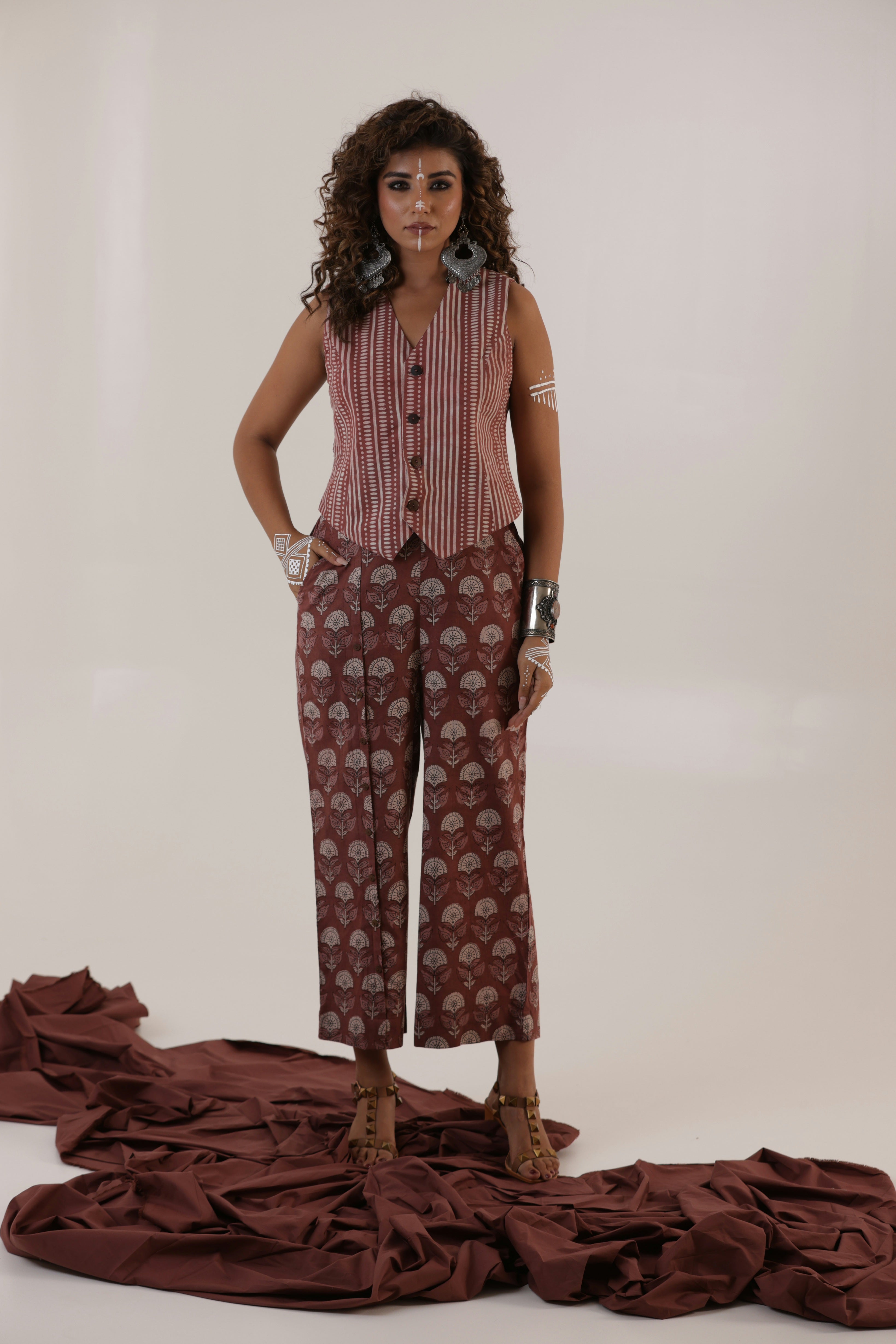 Sindhura - Reversible Waistcoat and Pants Co-ord Set of two