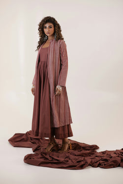 Pankhuri - Long Dress with Cape Set of two