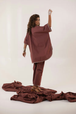 Sonaali - Long half and half Top and Pants Set of two