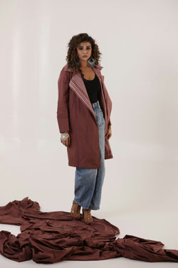 Dhara- Solid Colour Trench Coat