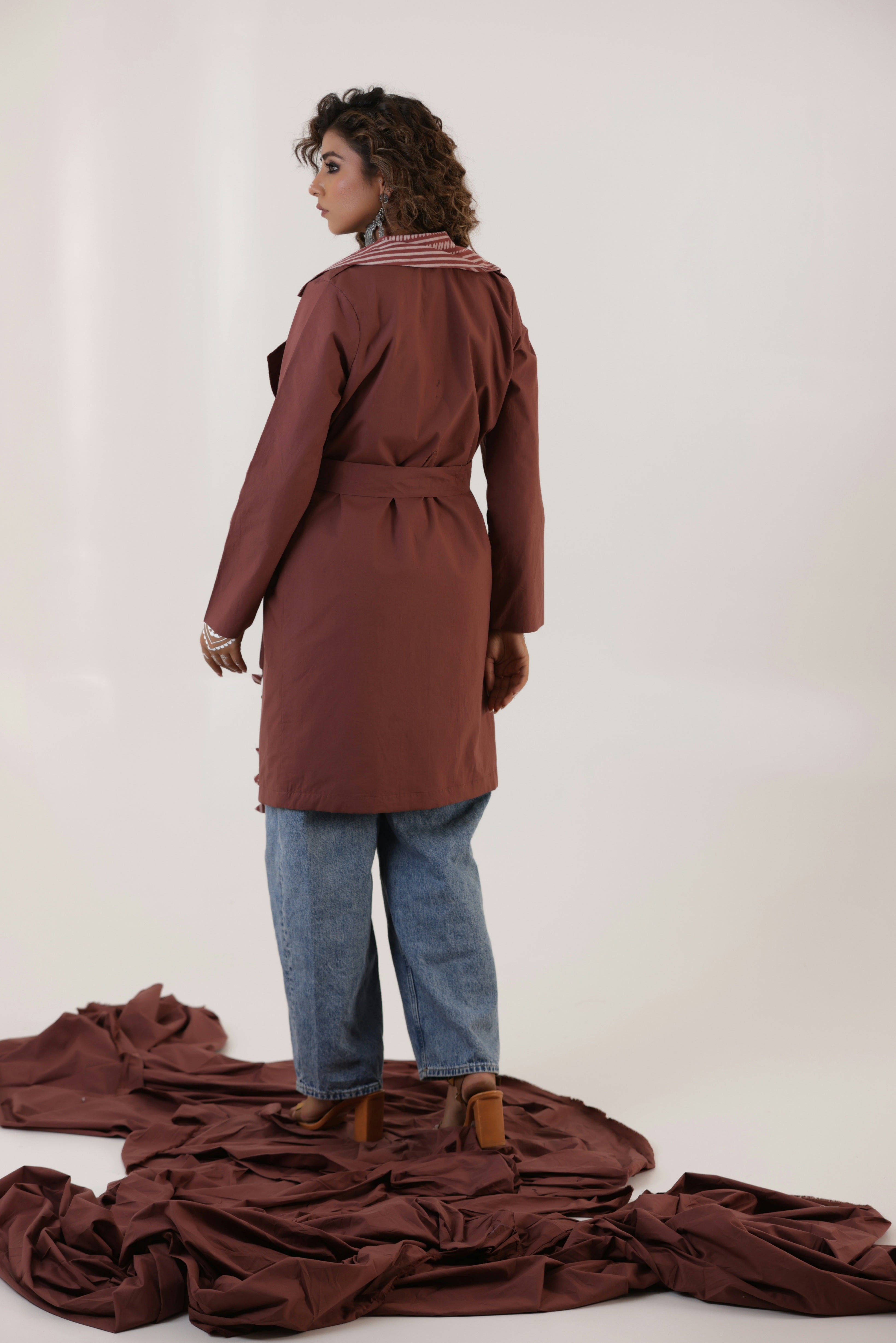 Dhara- Solid Colour Trench Coat