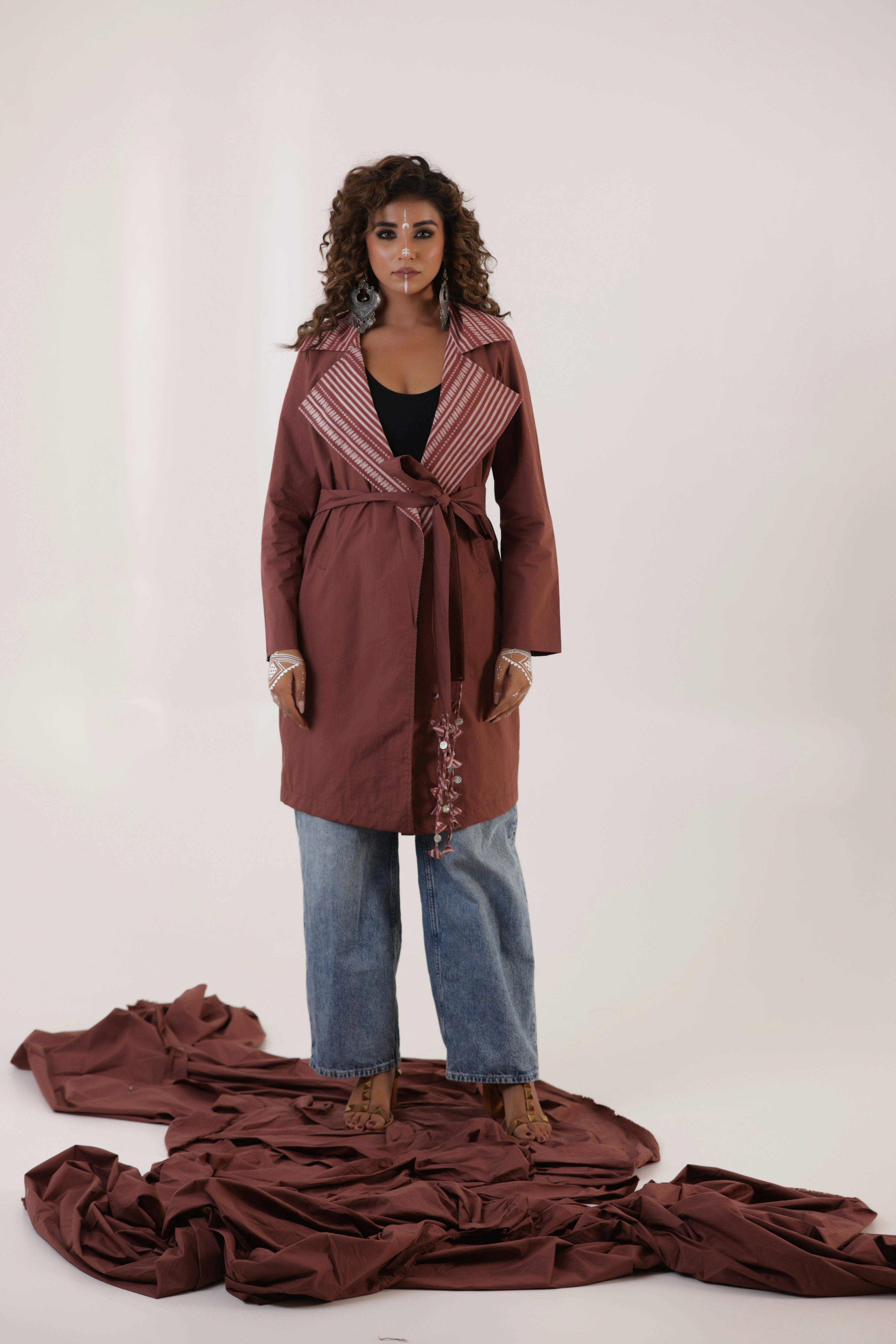 Dhara- Solid Colour Trench Coat