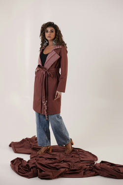 Dhara- Solid Colour Trench Coat