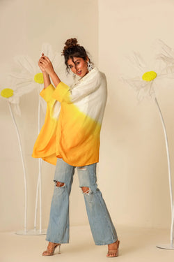 Yellow Ombre Kaftan Shirt