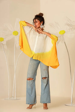 Yellow Ombre Kaftan Shirt