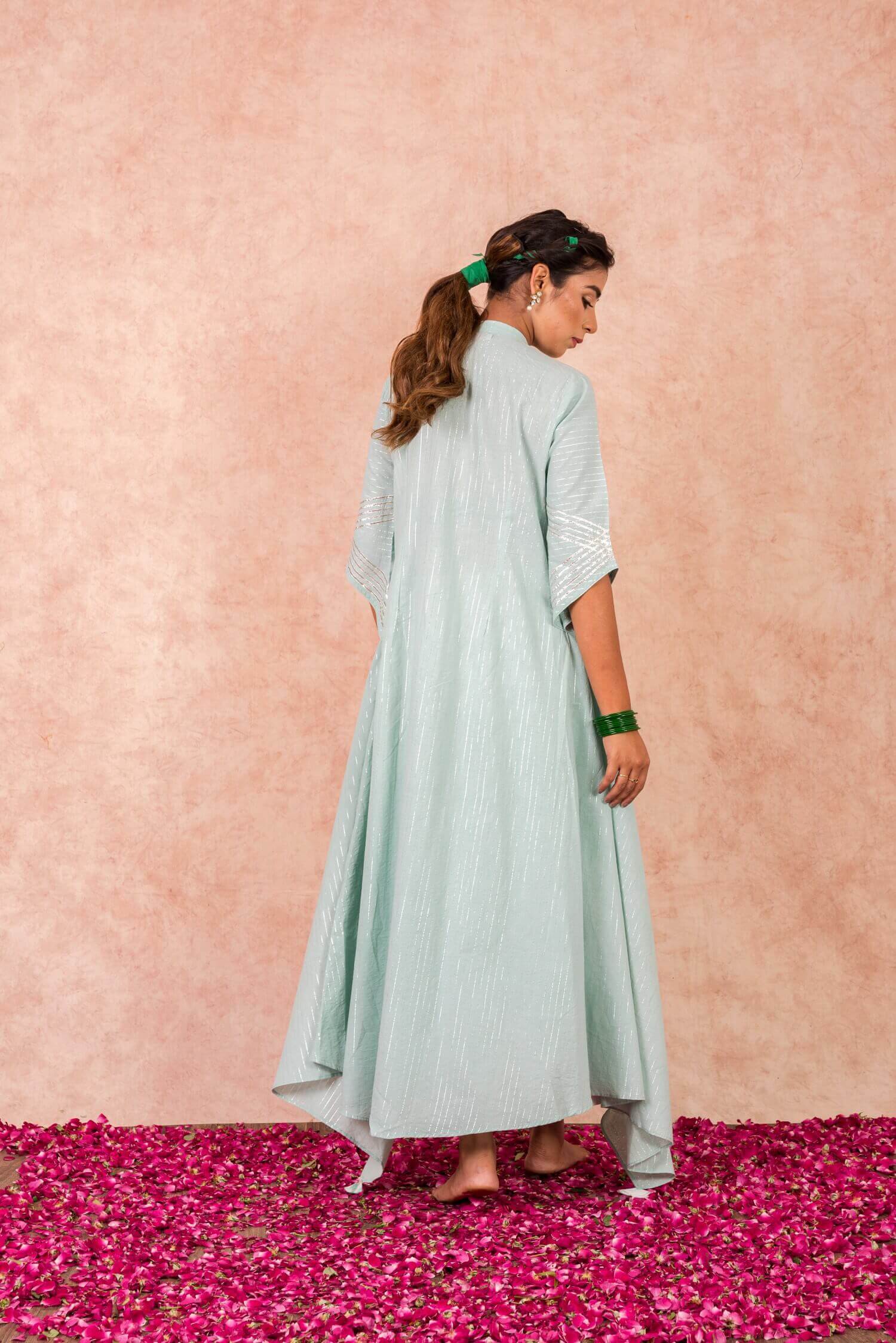 Asymmetric kurta with palazzo - Set of Two