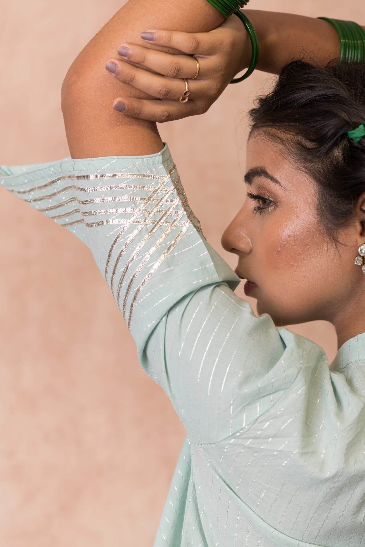 Asymmetric kurta with palazzo - Set of Two