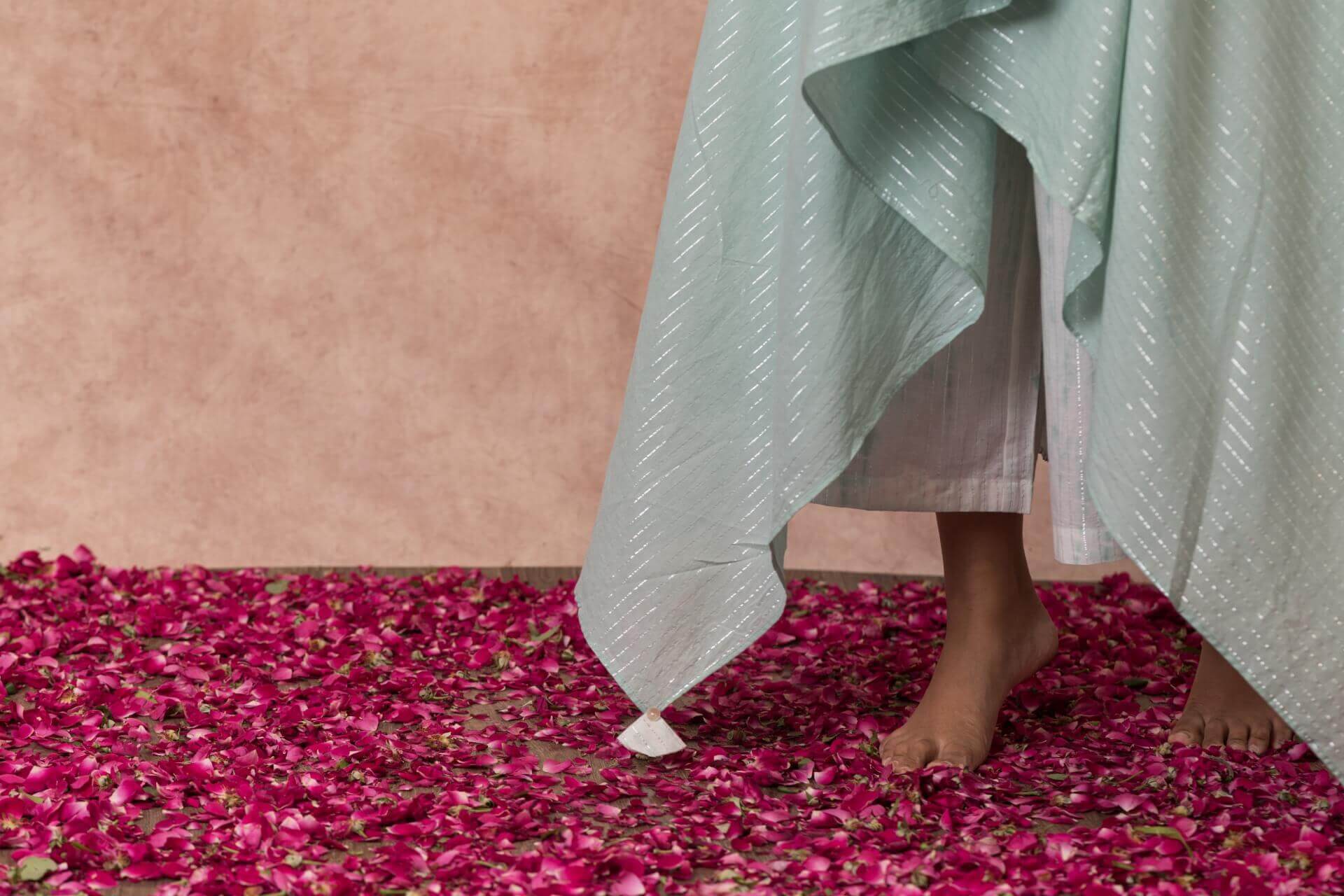 Asymmetric kurta with palazzo - Set of Two