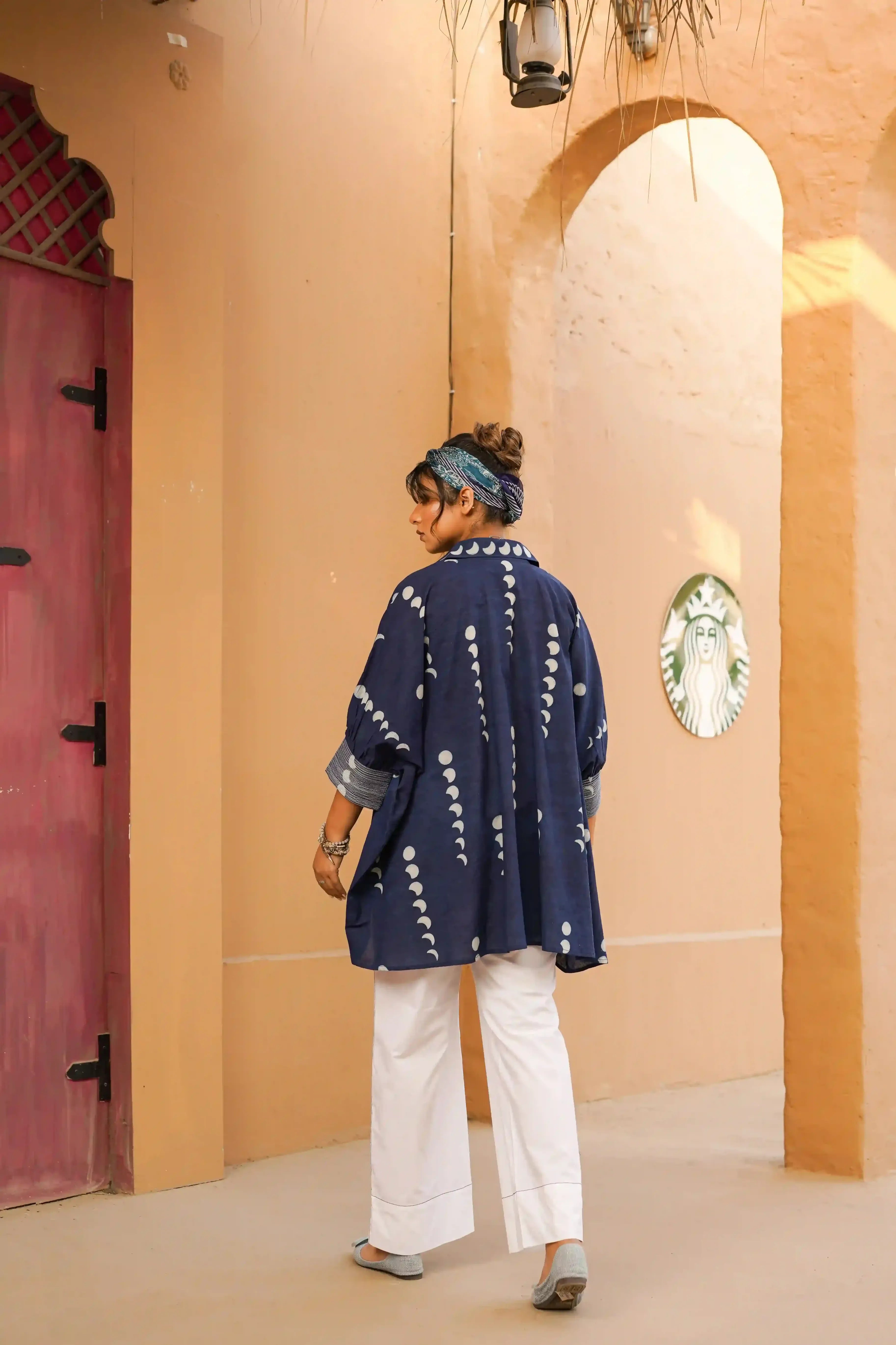 Layl Kaftan Shirt (Indigo Blue)