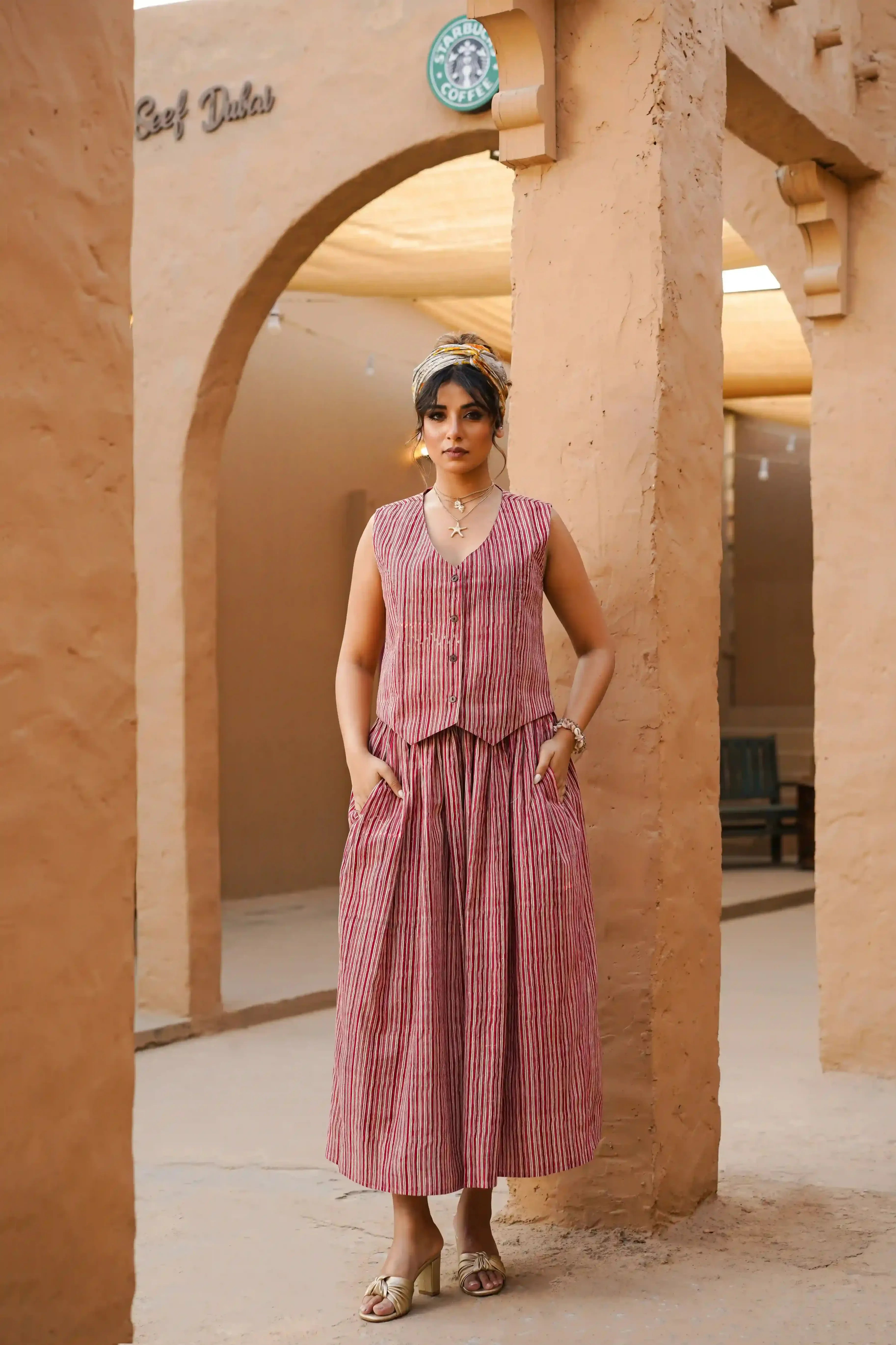 Sahar Co-ord Set of Two (Pale Pink)