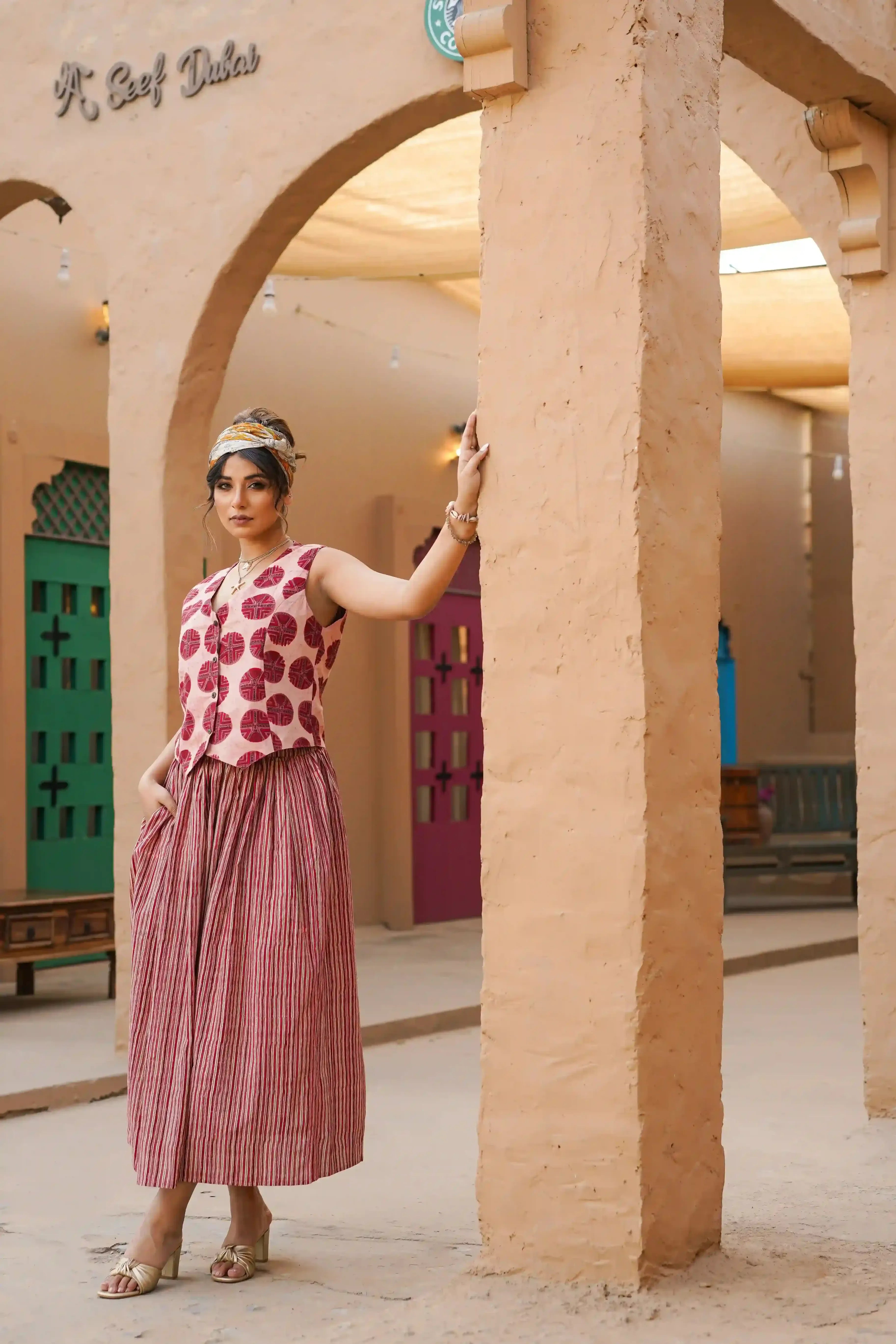 Sahar Co-ord Set of Two (Pale Pink)