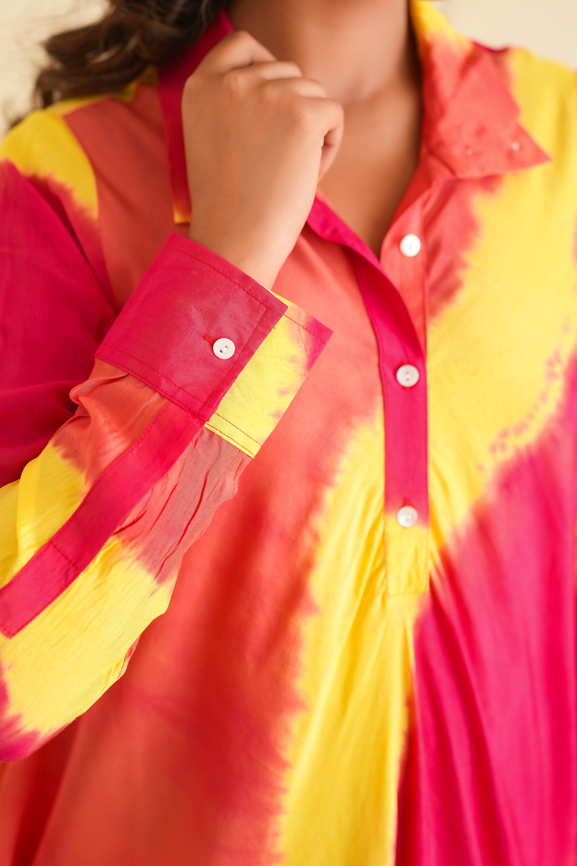 Bandhani Kurta with Salwar - Set of two (Orange and Yellow)