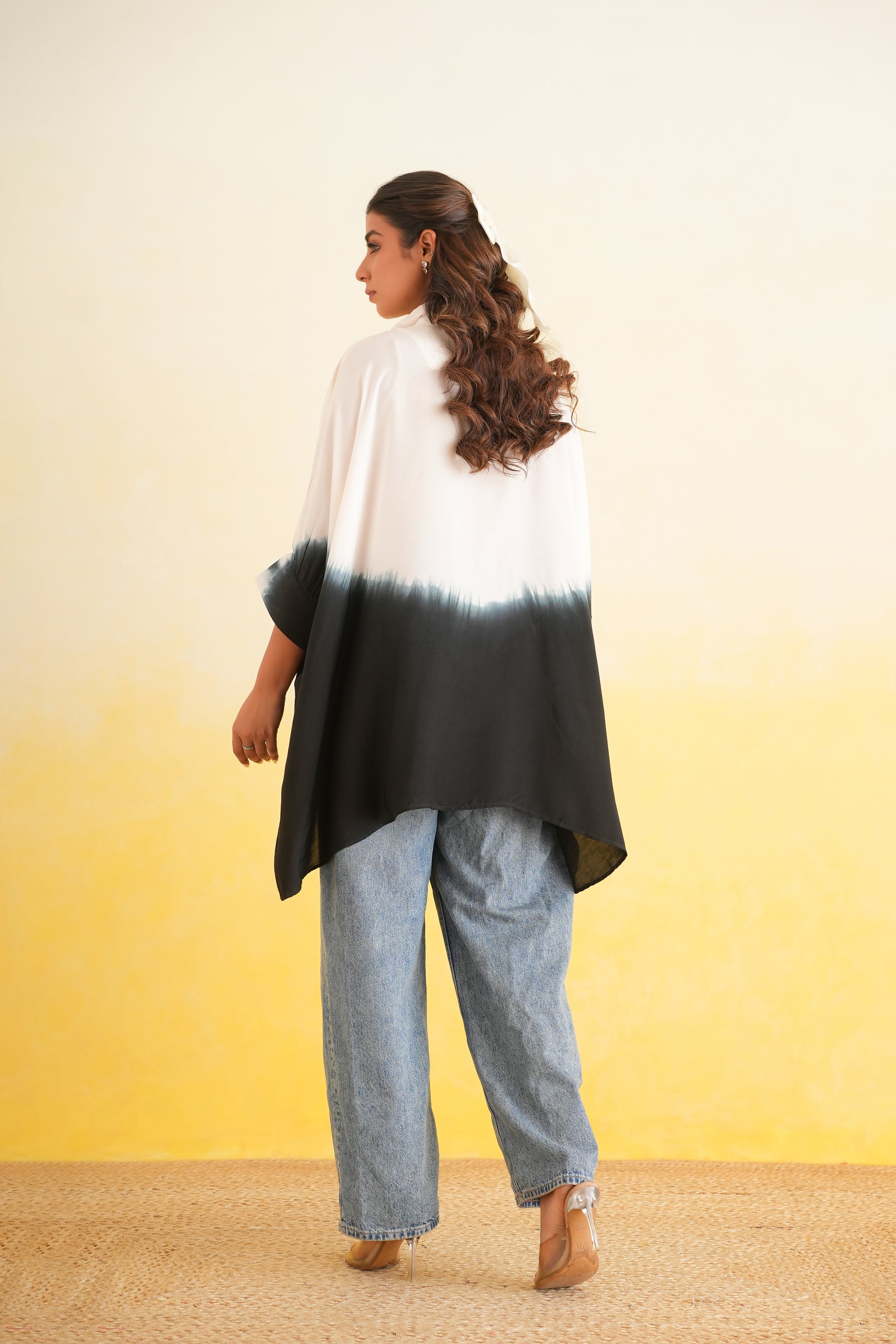Ombre Shirt (Off-white and Black)