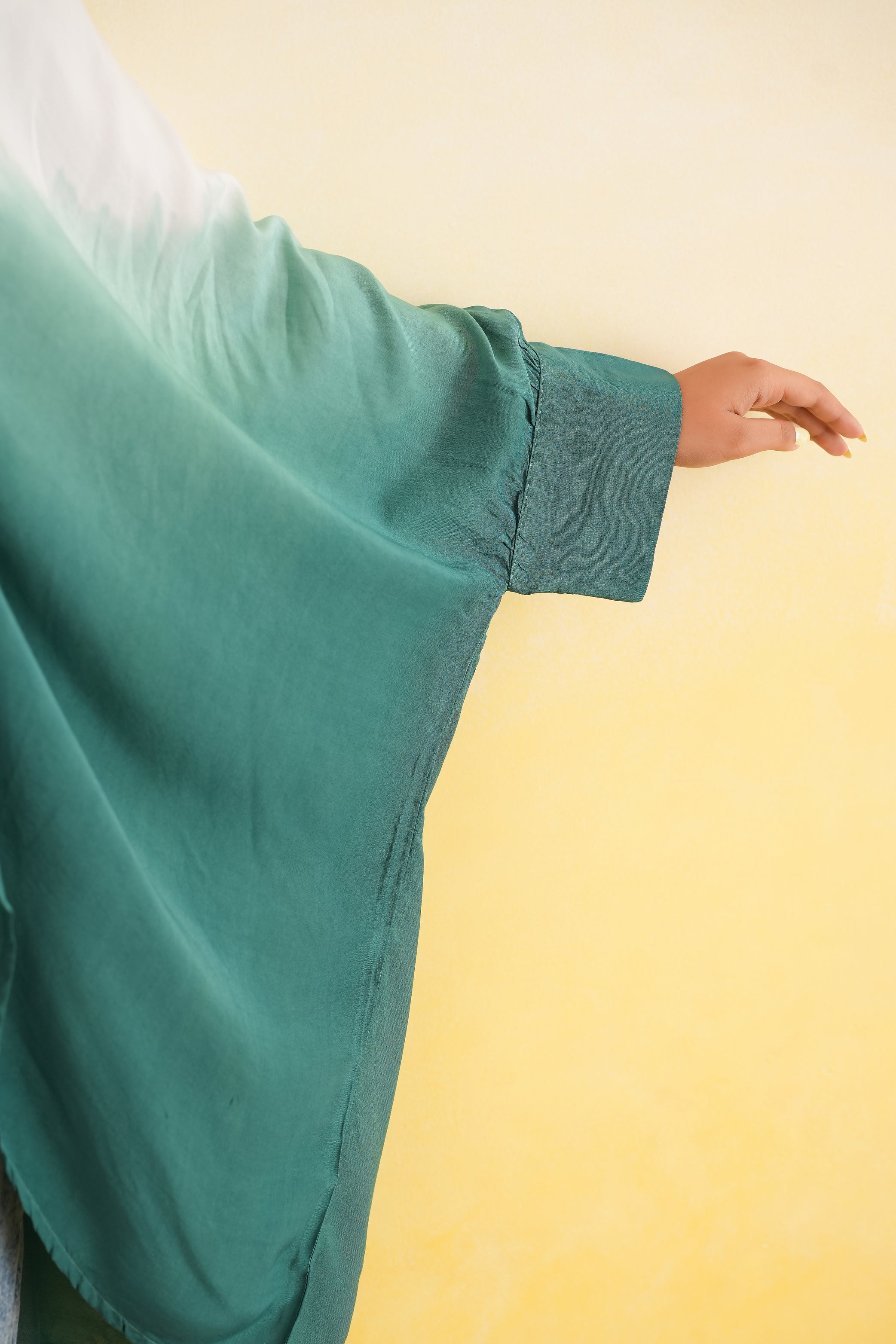 Ombre Shirt (White and Green)