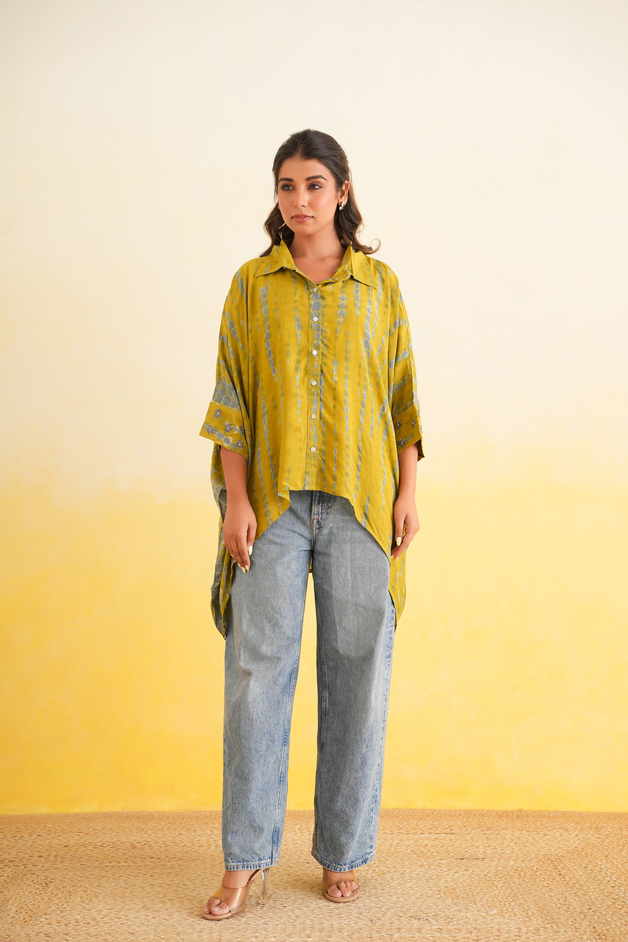 Shibori Shirt (Mustard)