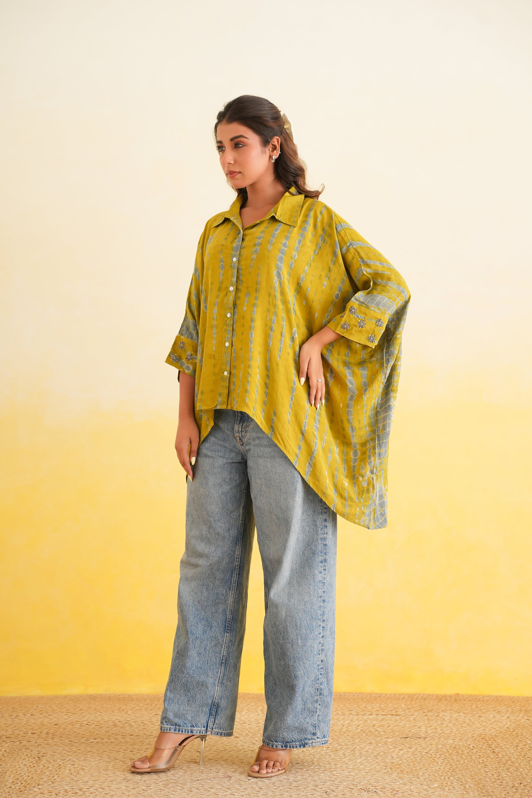 Shibori Shirt (Mustard)