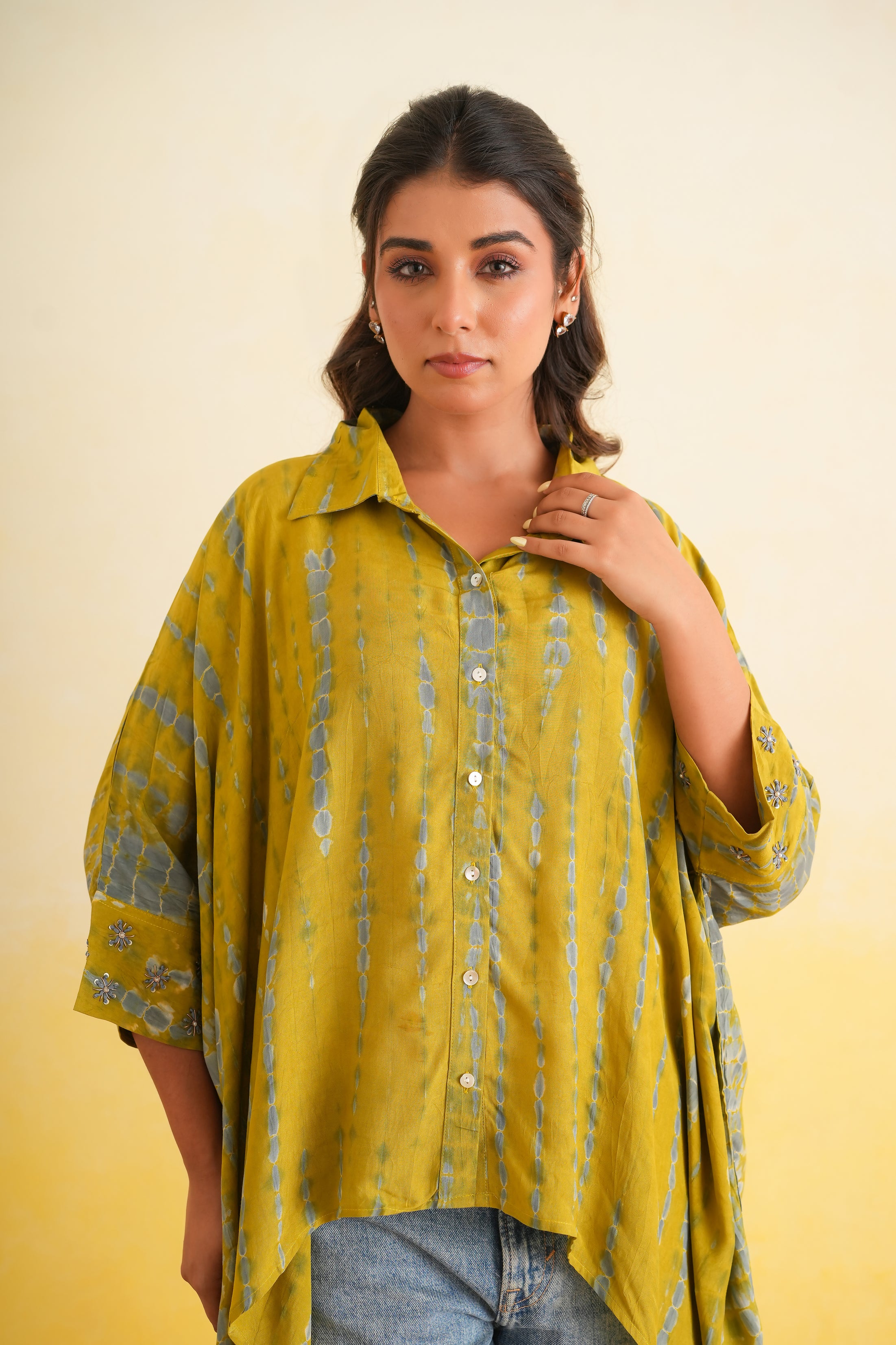 Shibori Shirt (Mustard)
