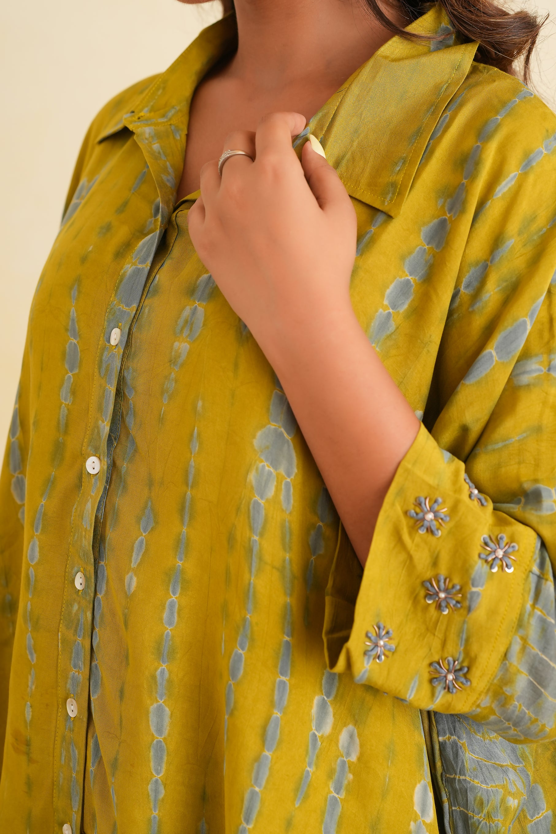 Shibori Shirt (Mustard)