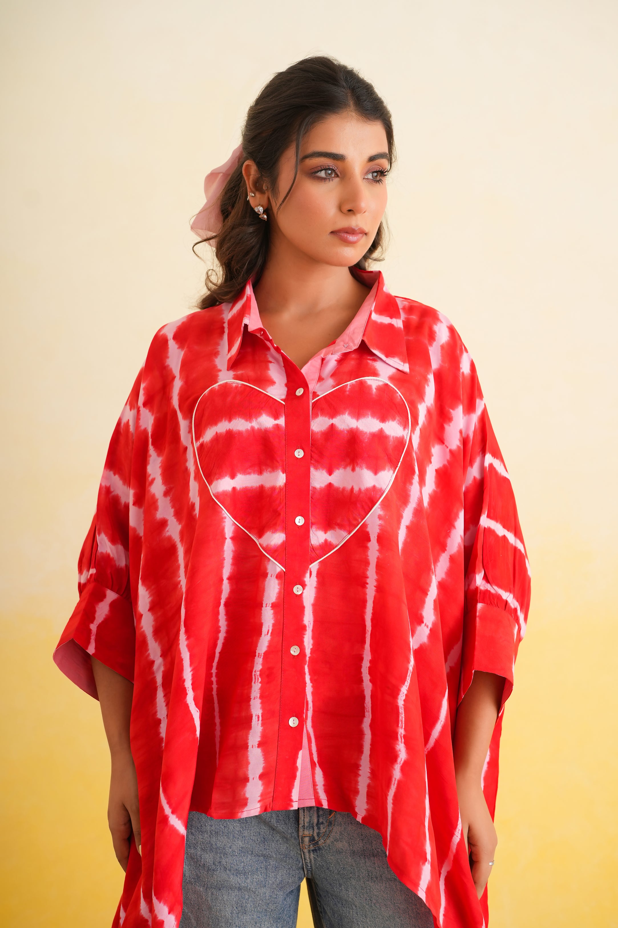 Shibori Shirt (Pink and Red)