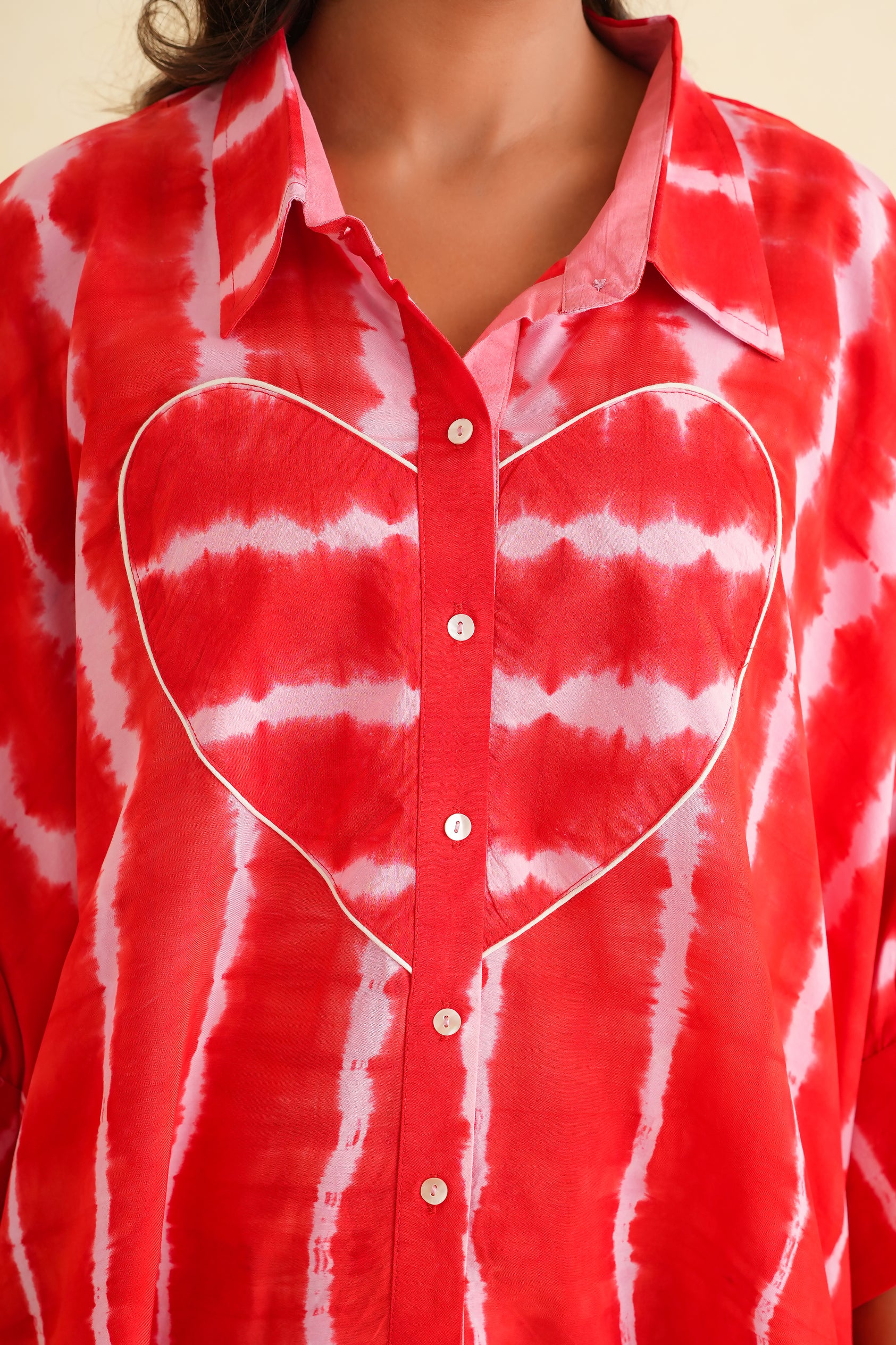 Shibori Shirt (Pink and Red)