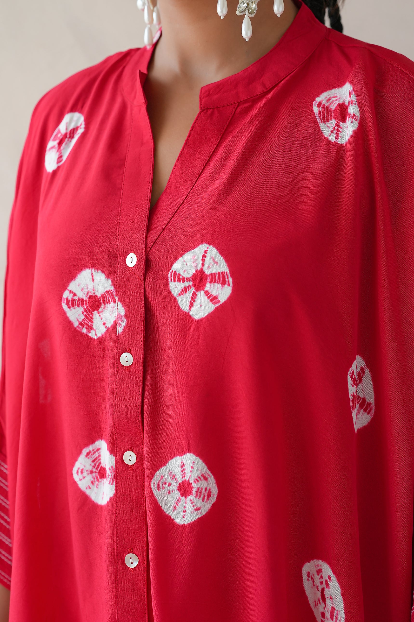 Bandhani Co-ord Set of Two (Red)