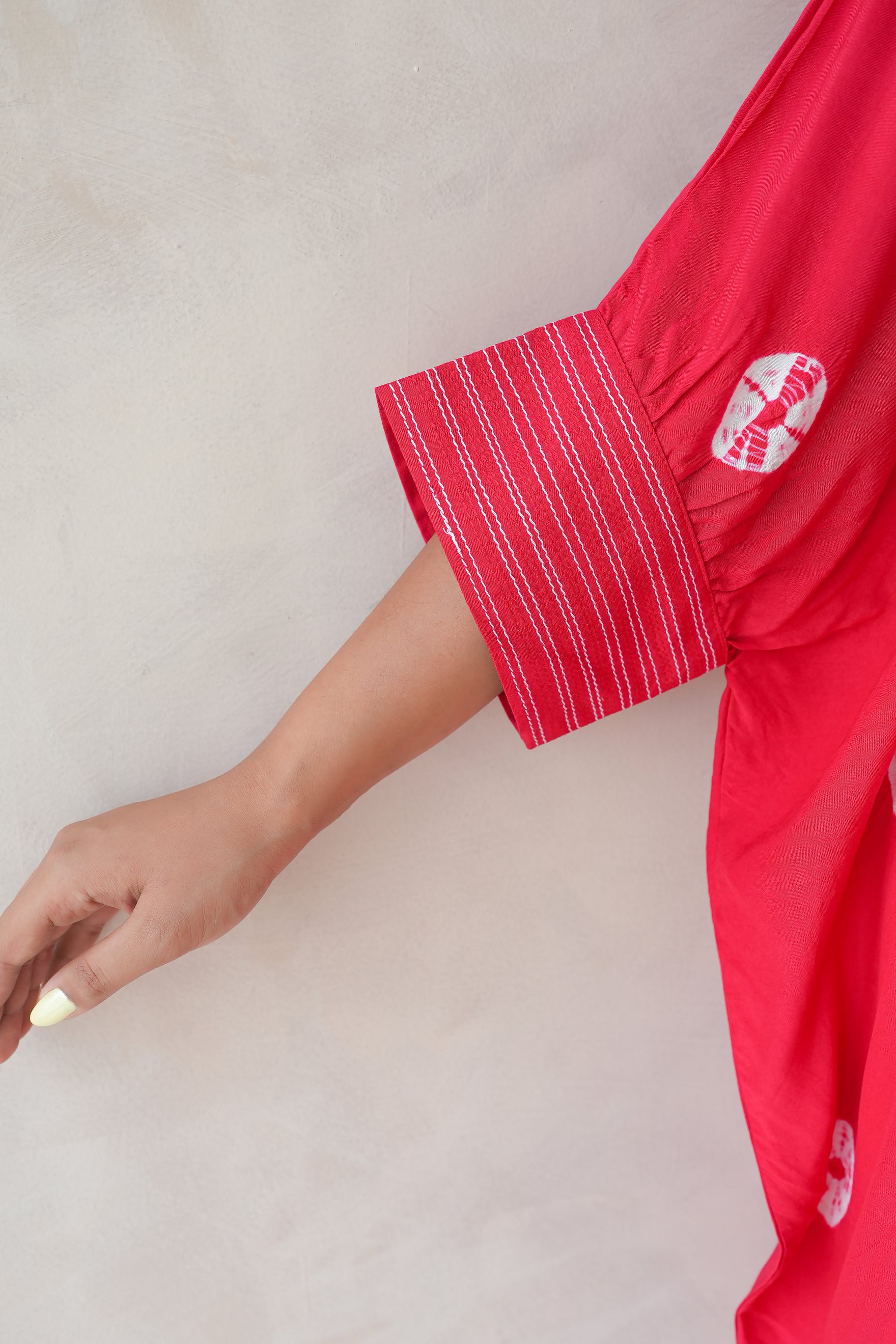 Bandhani Co-ord Set of Two (Red)