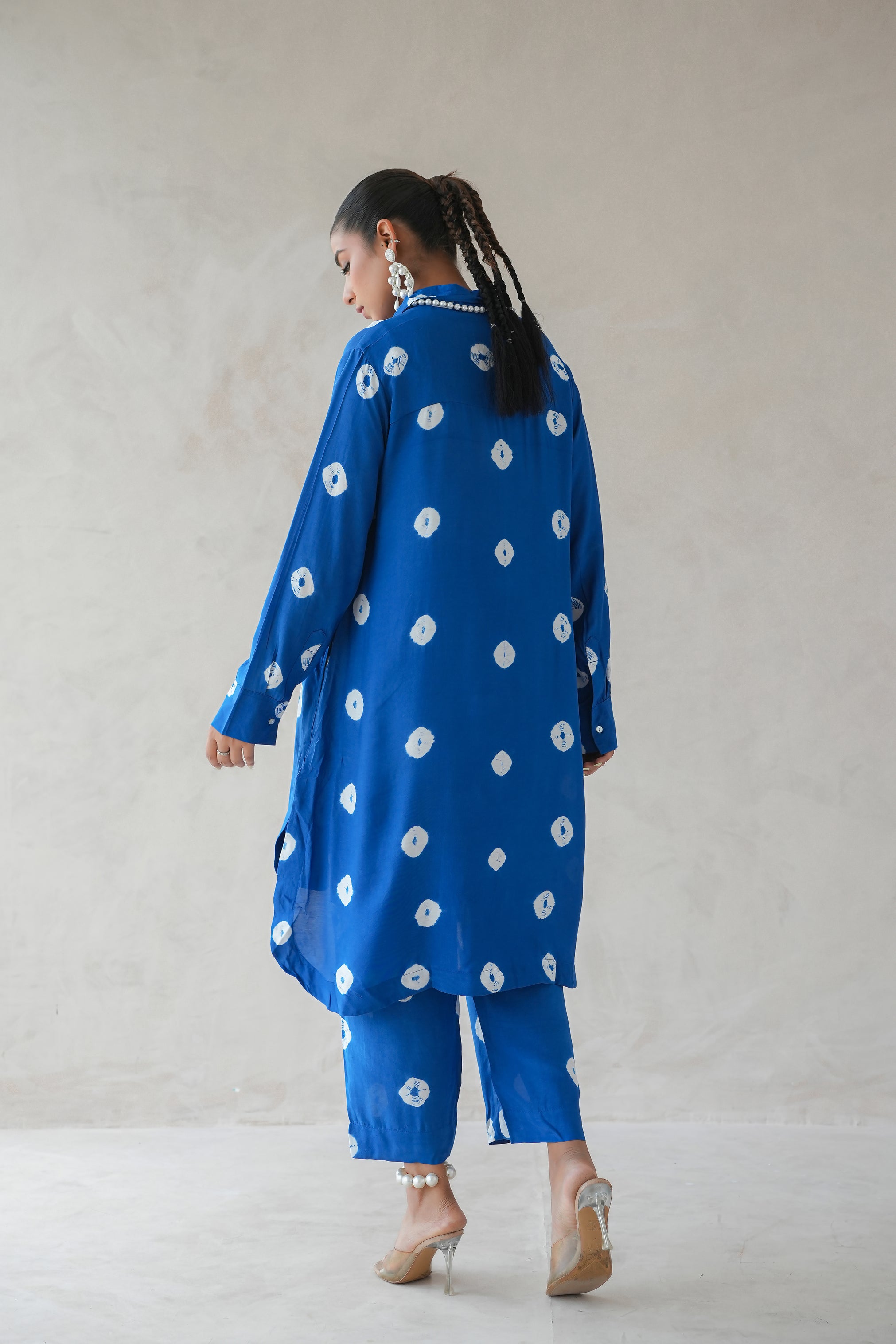 Bandhani Co-ord Set  (Blue)