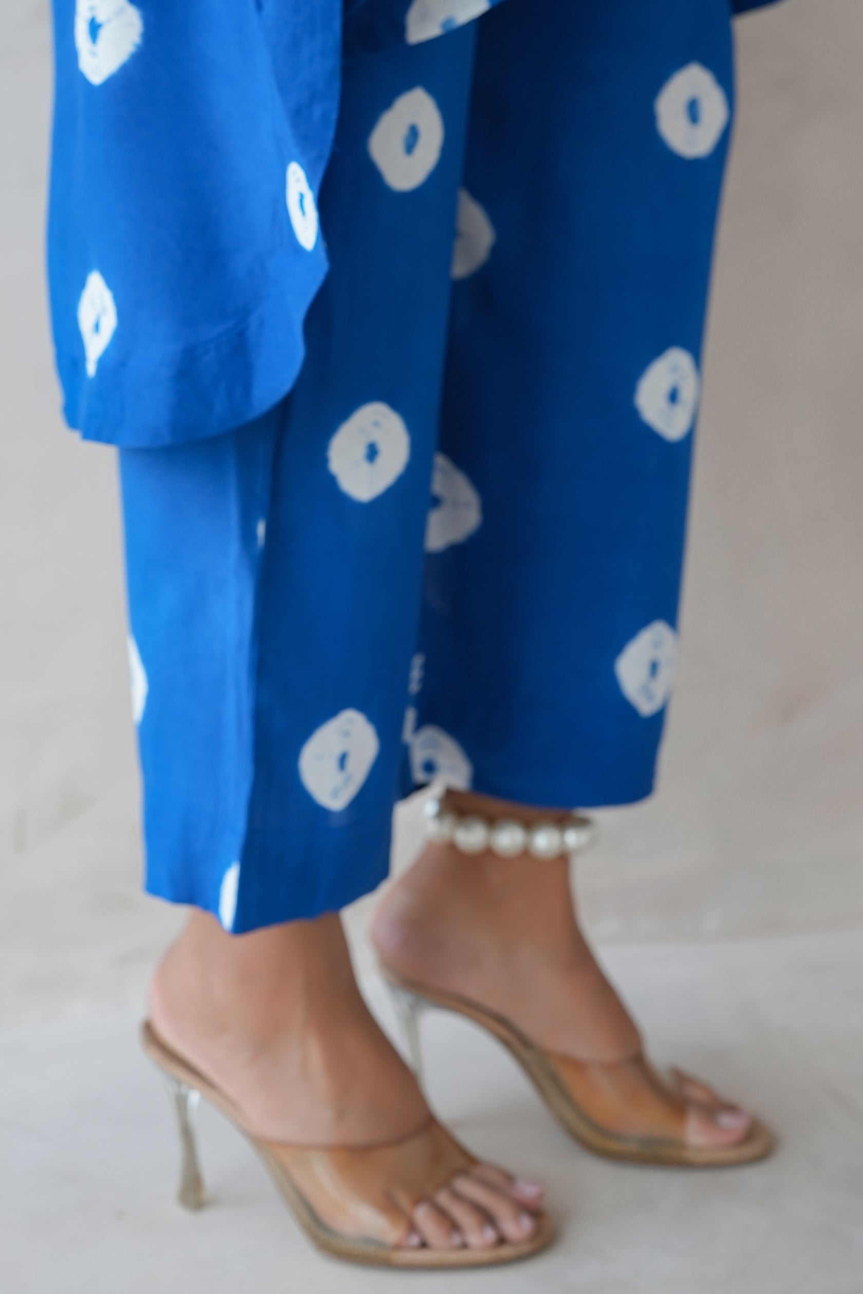 Bandhani Co-ord Set  (Blue)