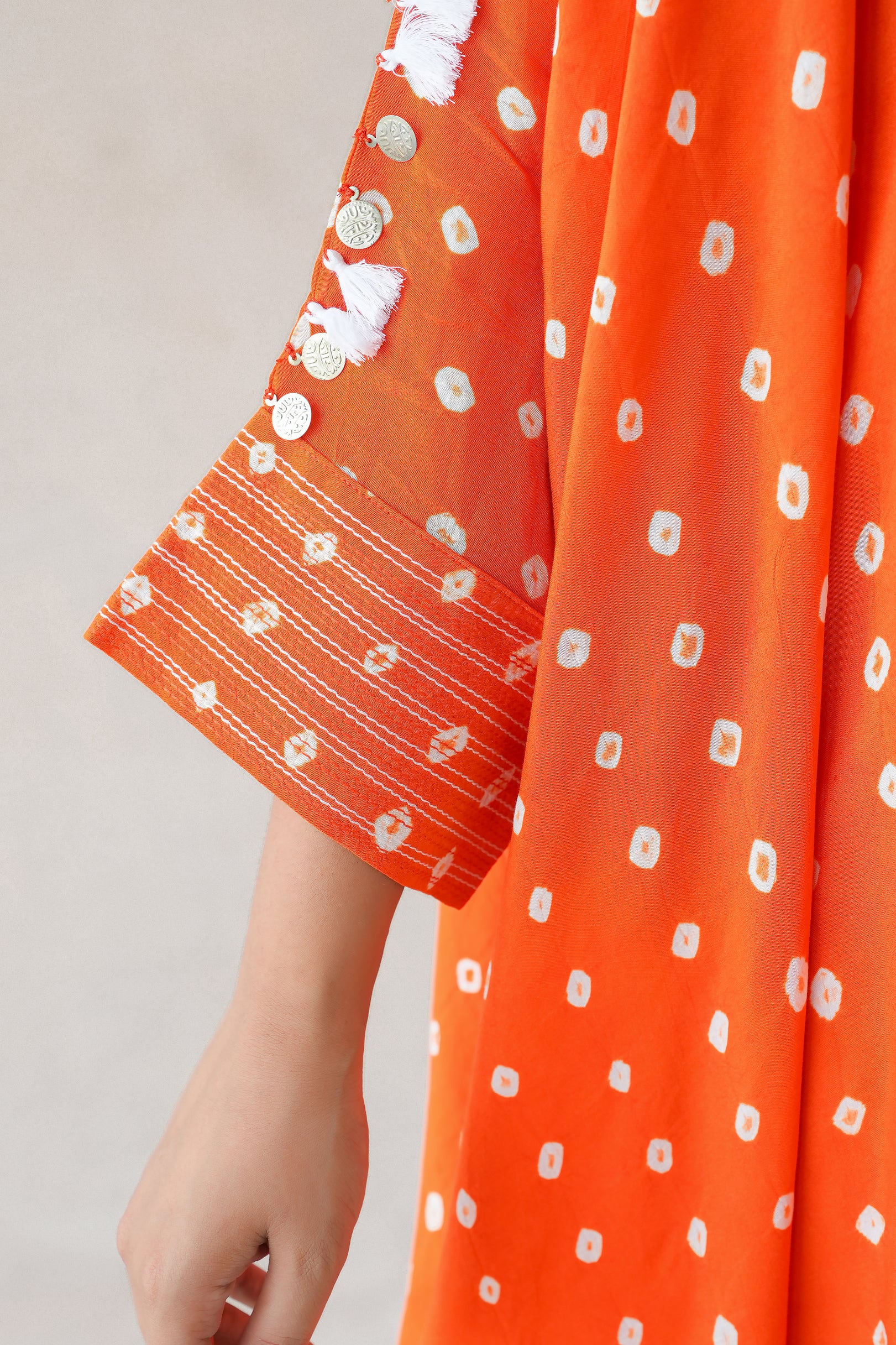 Bandhani Co-ord Set (Orange)