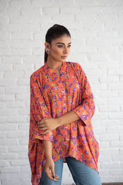 Afreen Orange- Shirt