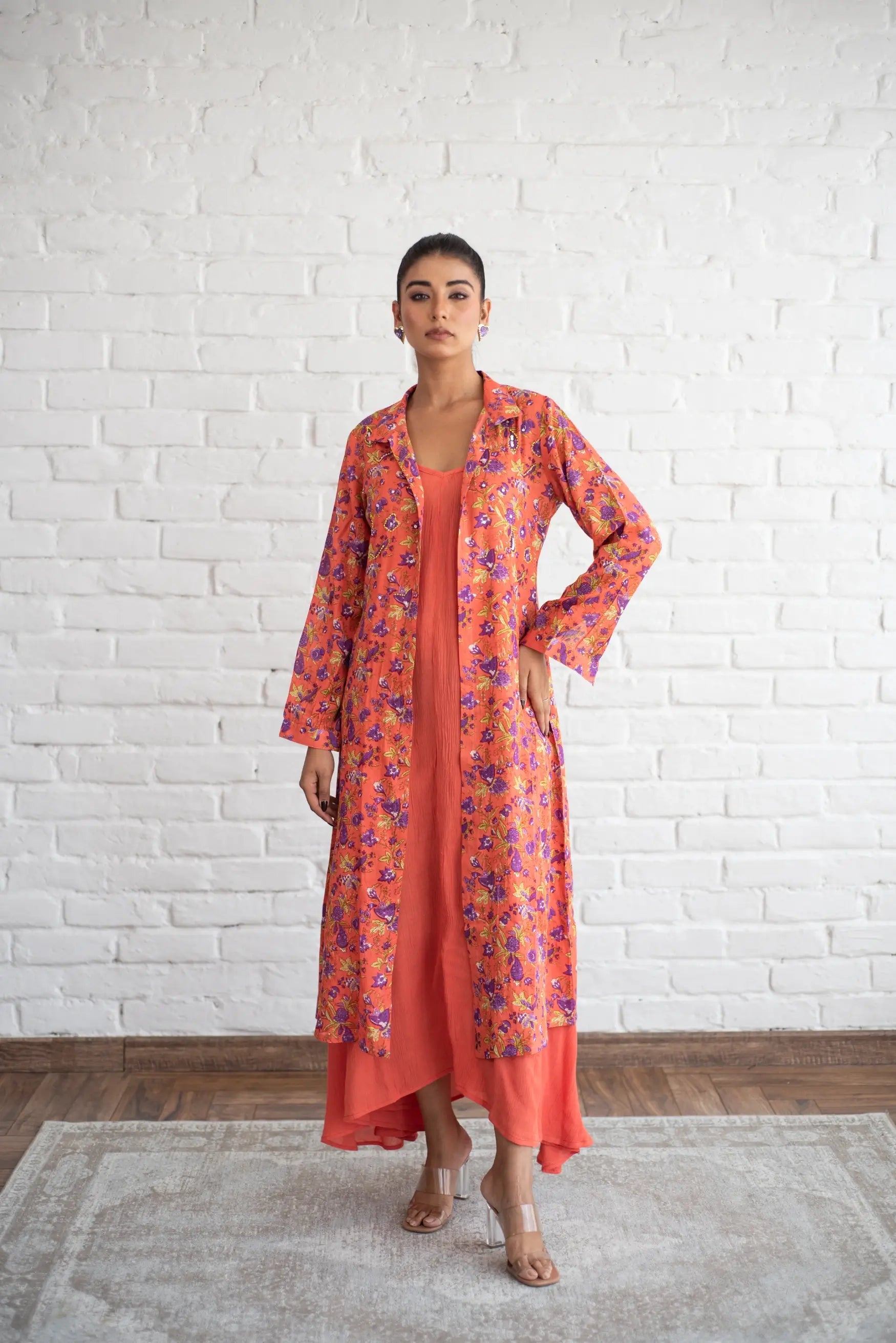 Gulab- Maxi Dress with Cape