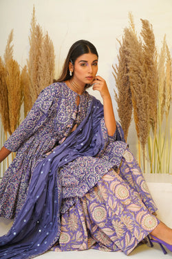 Heather Sharara Set with Dupatta