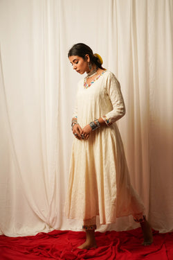 Anarkali Kurta, Pants And Duppata - Set Of Three