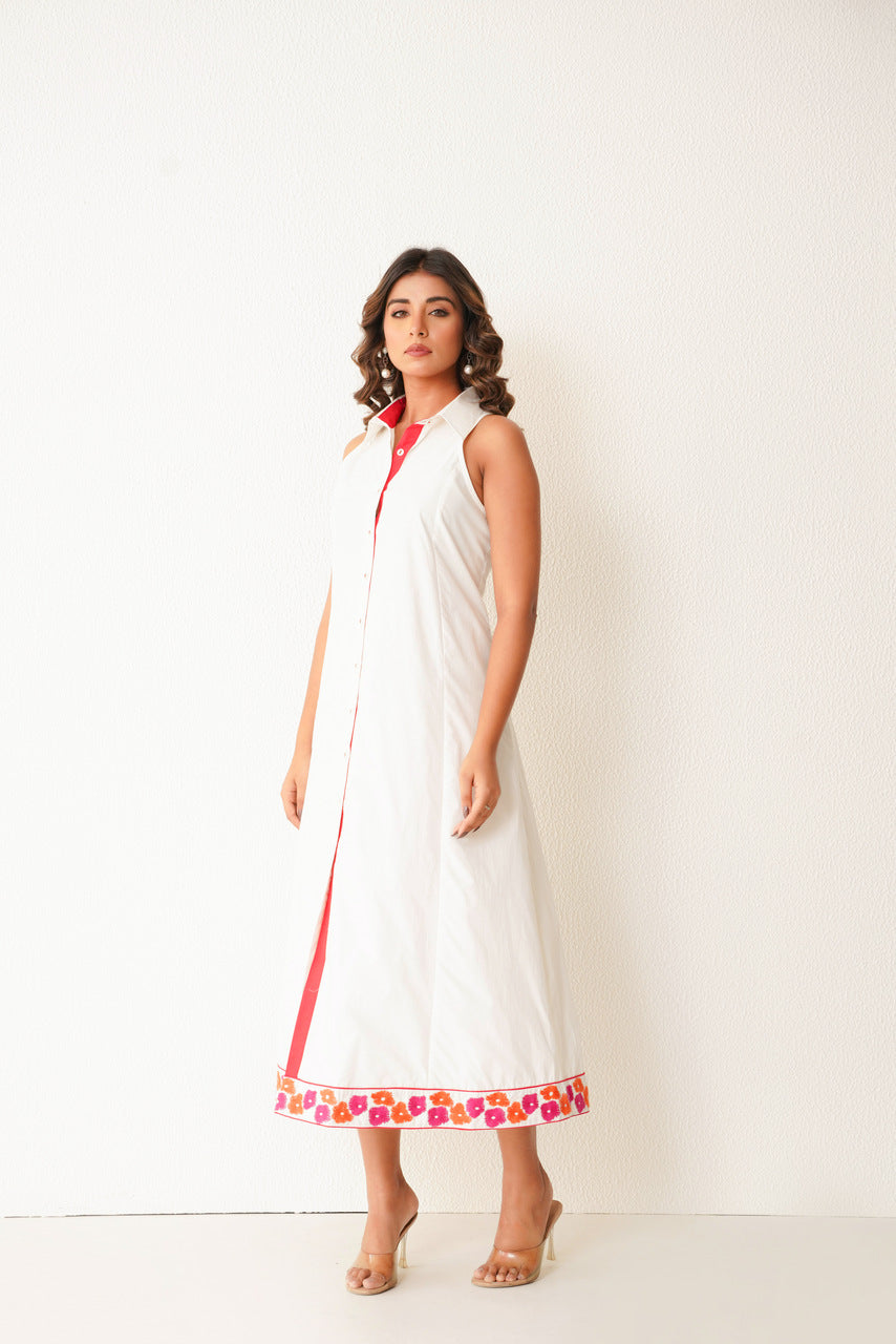 Cosmopolitan Midi Dress (White)