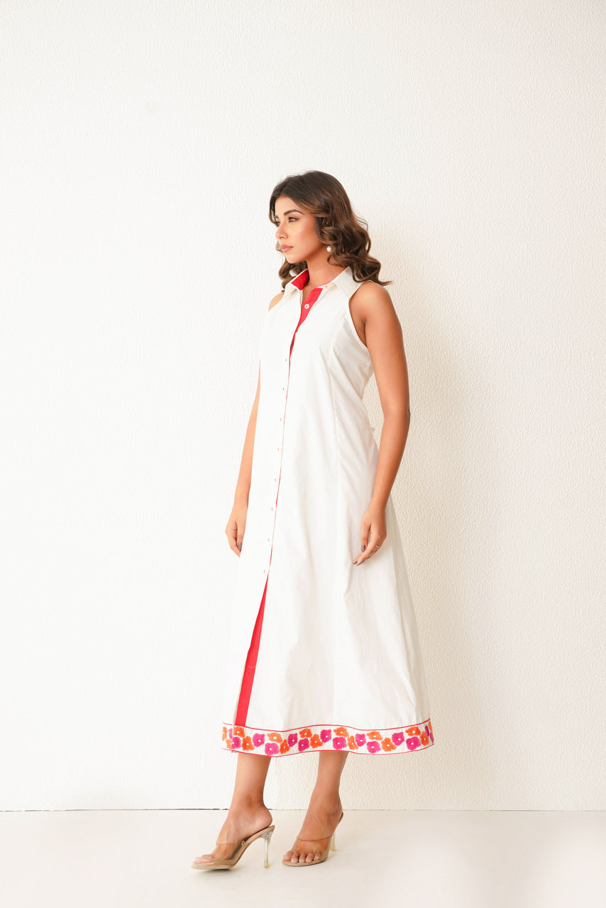 Cosmopolitan Midi Dress (White)