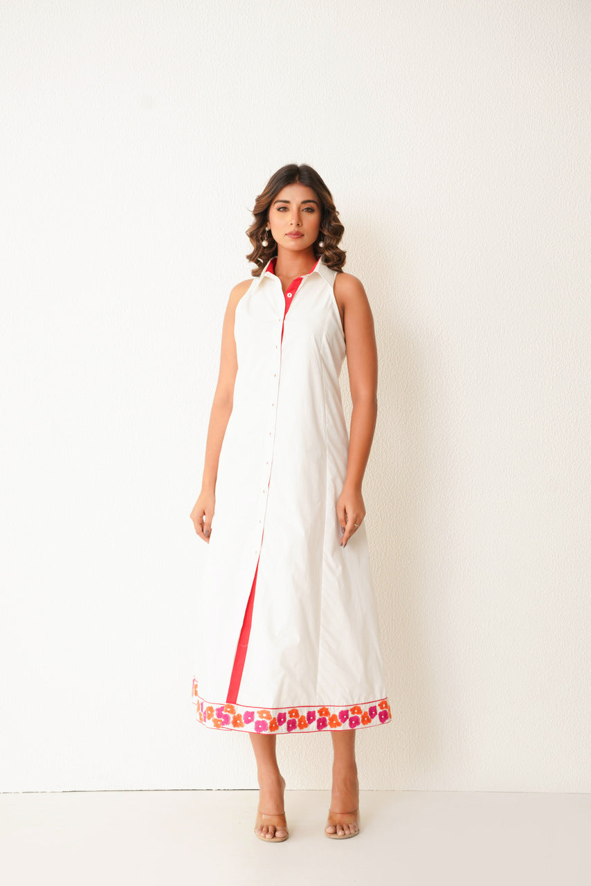 Cosmopolitan Midi Dress (White)