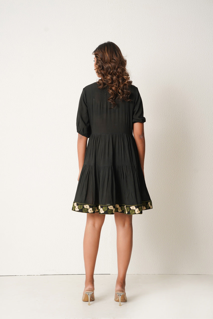 Pina Colada Short Dress (Black)