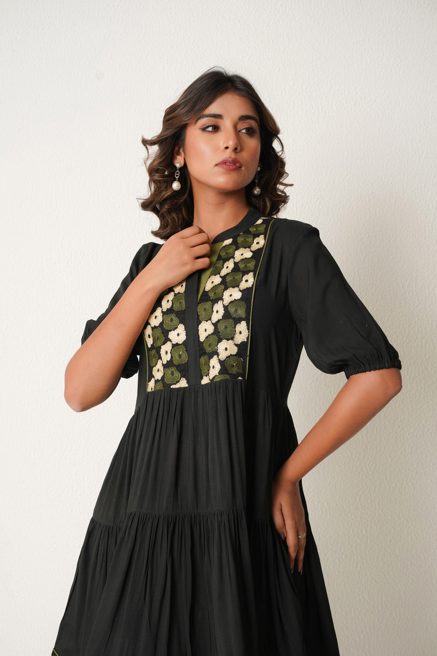 Pina Colada Short Dress (Black)