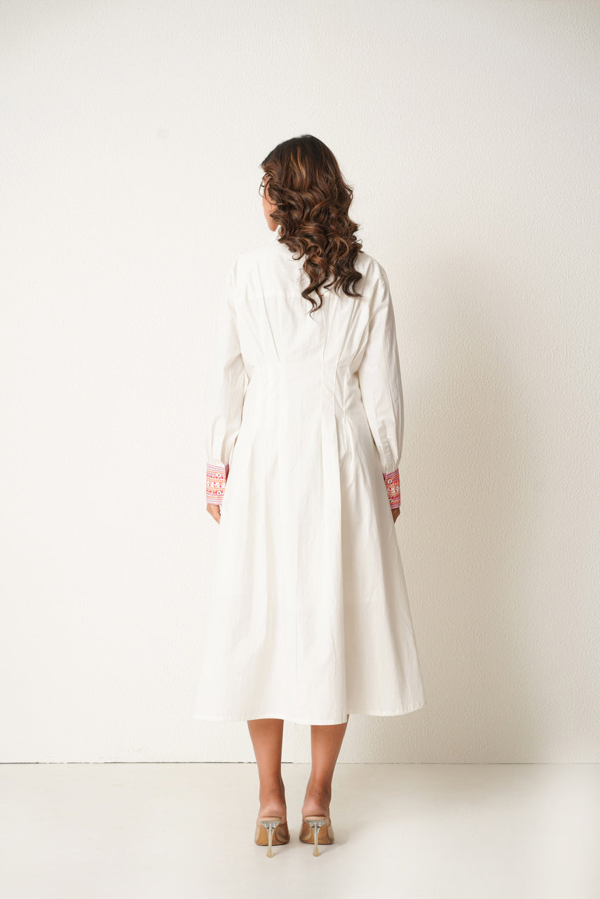 Margarita Midi Dress (White)