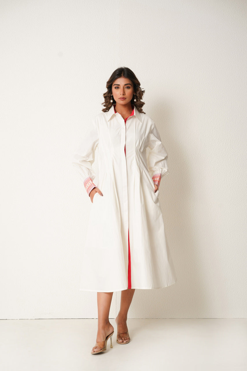 Margarita Midi Dress (White)