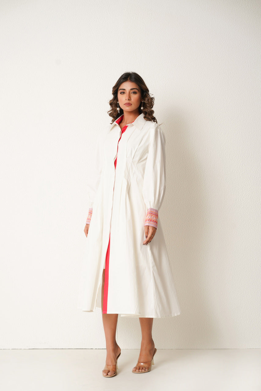 Margarita Midi Dress (White)