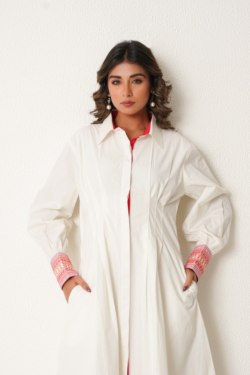 Margarita Midi Dress (White)
