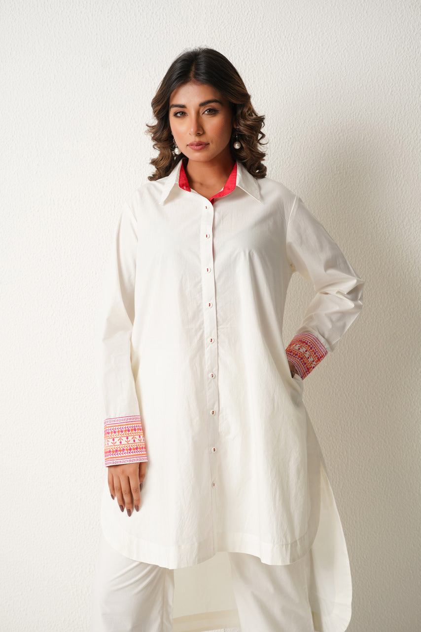 Paper Plane Co-Ord Set (White)