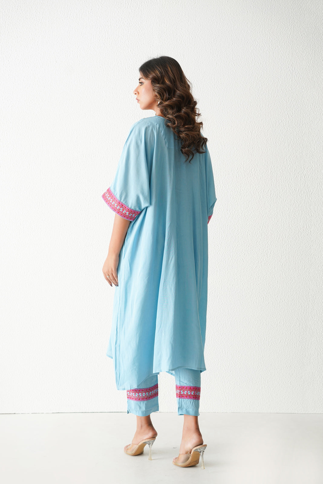 Bramble Kaftan Set (Baby Blue)