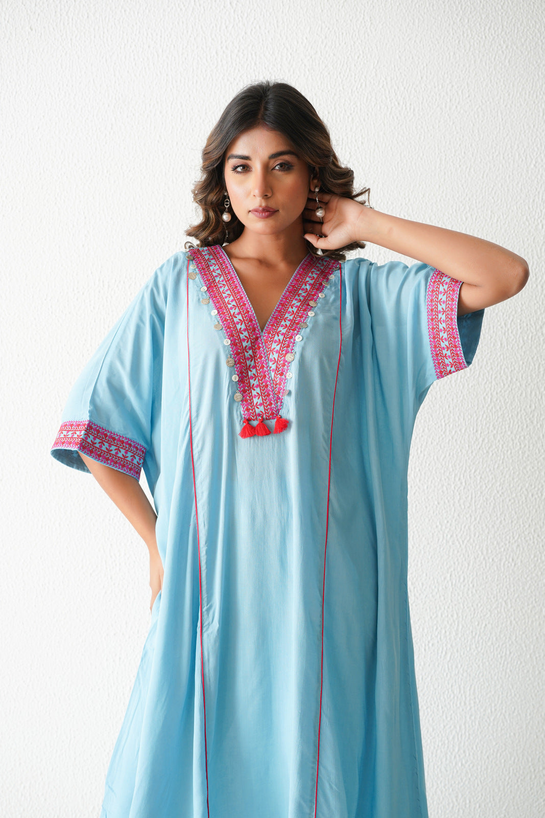 Bramble Kaftan Set (Baby Blue)