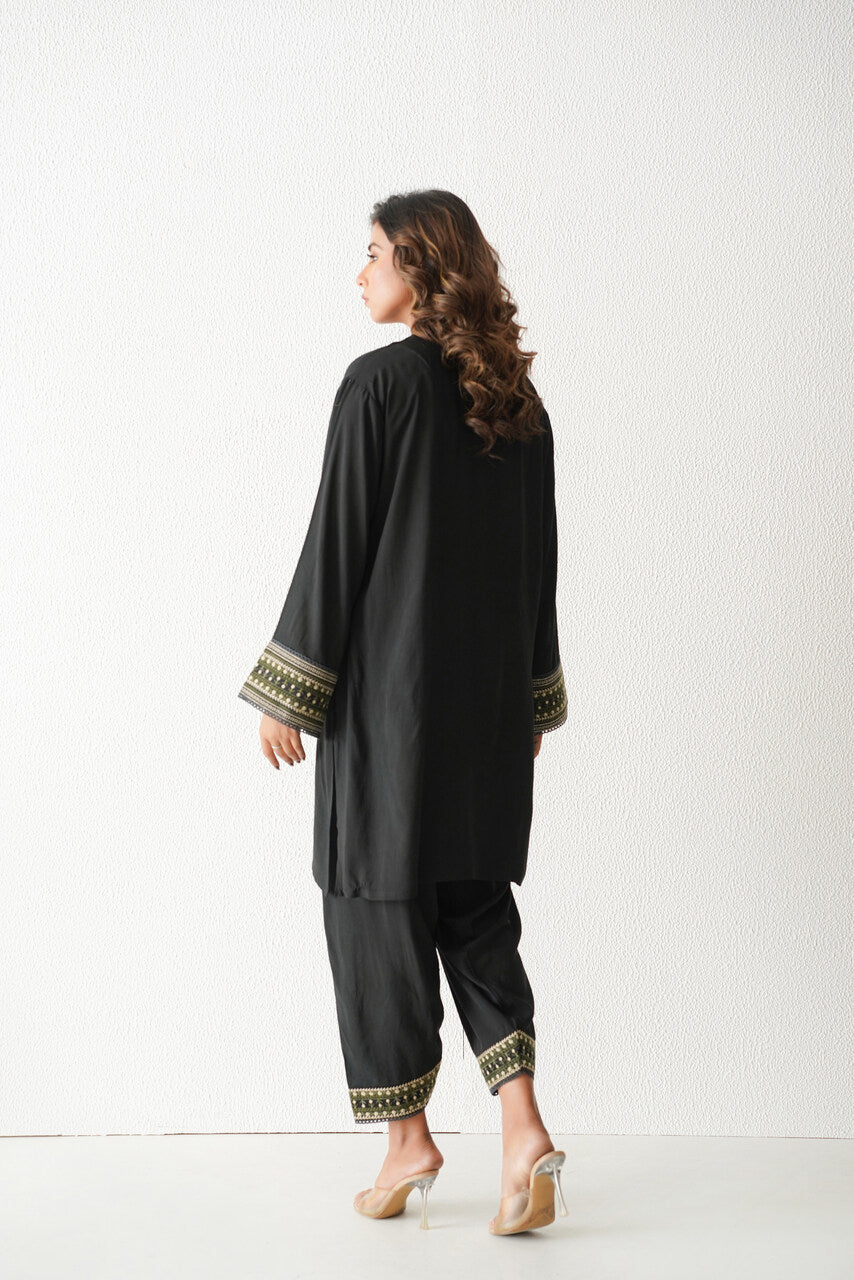 Paloma Kurta Salwar Set (Black)