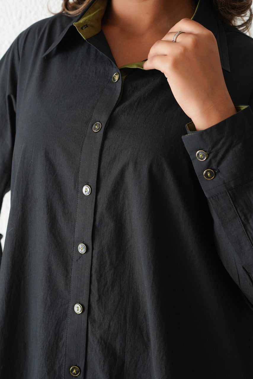 Mai Tai High-Low Kurta (Black)
